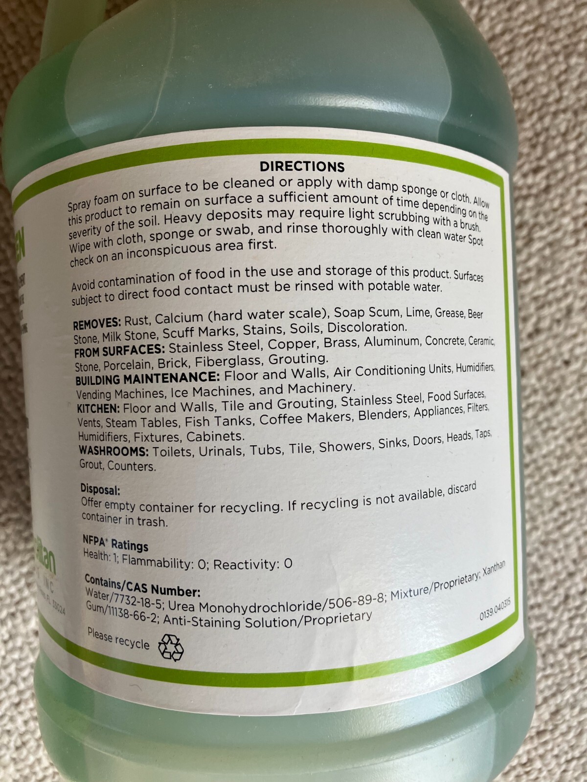 Coil Kleen high performance non acid cleaner
