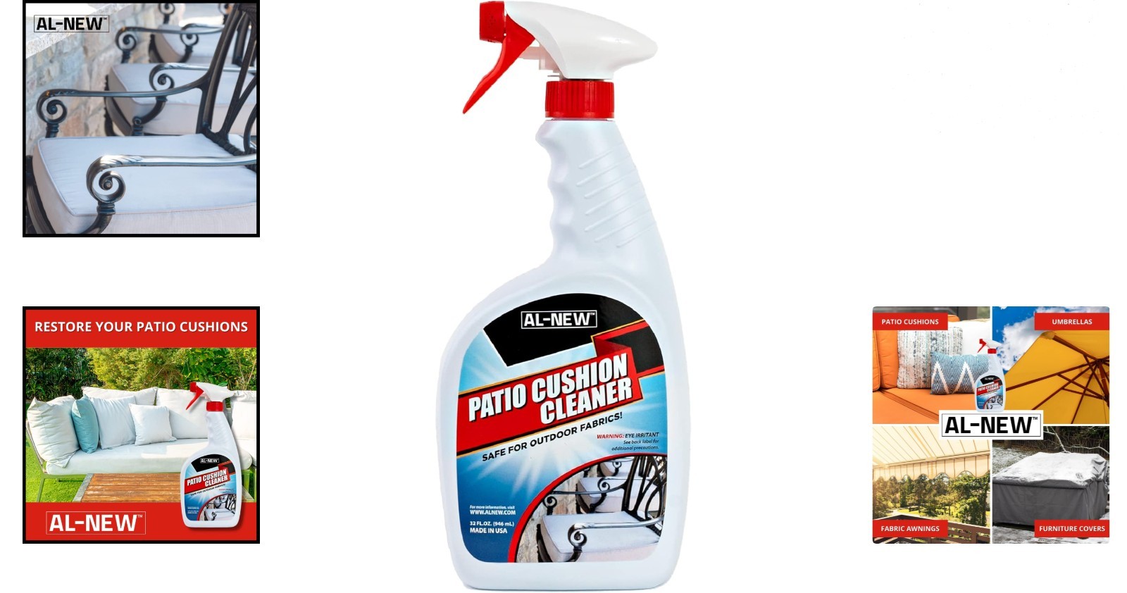 Patio Cushion Cleaner 32oz – Safe for Outdoor Fabrics, Upholstery, Awnings, C…