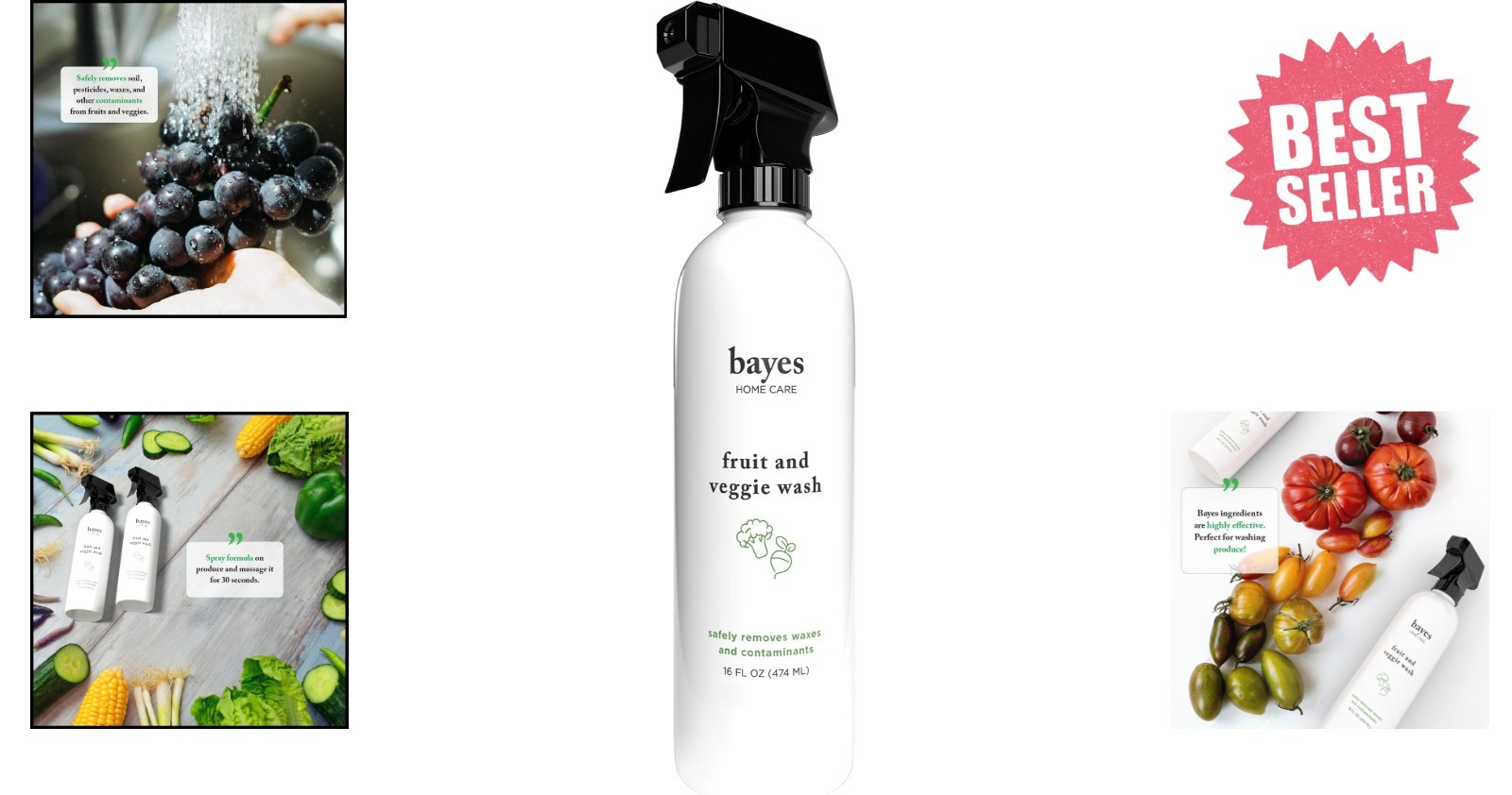 Cruelty-Free Produce Wash – 16 oz Unscented Cleaner for Safe, Delicious Produce