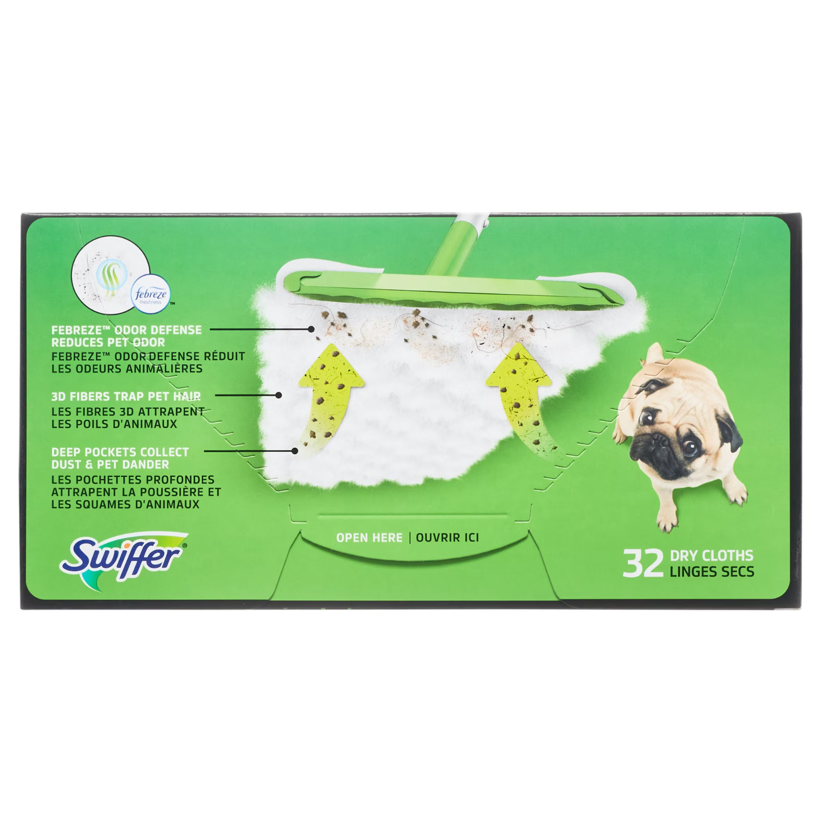 Swiffer Hair Magnet Heavy Duty Pet Refills, Odor Defense, 32 Count