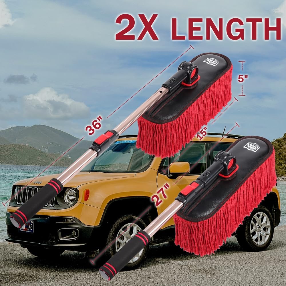 Car Cleaning Supplies Duster, Exterior Scratch Free, Soft Brush Kit for Truck…