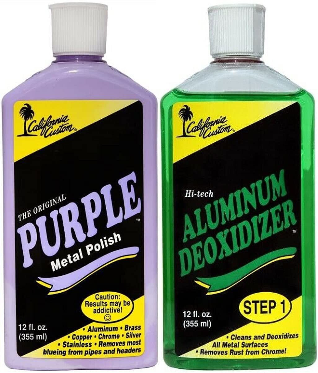 Metal Polish & Aluminum Deoxidizer Kit, No Silicone – Cleans & Shines All Metals