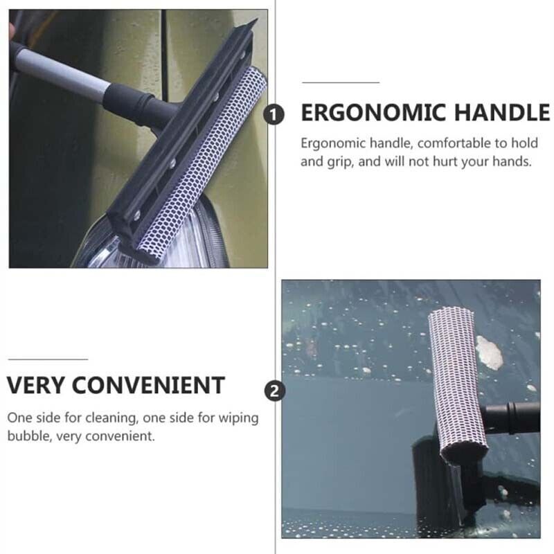Handle Windshield Squeegee Scraper Wiper Double Surface Car Glass Brush Cleaner