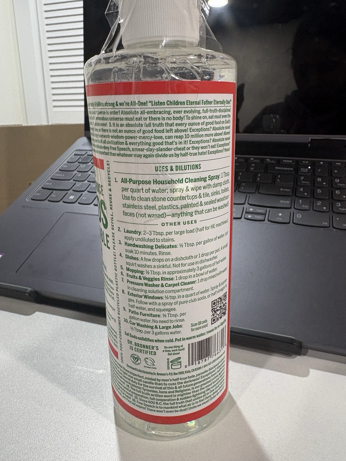 Dr. Bronner’s Sal Suds Biodegradable Cleanser 16 fl oz Pack of 1 Free Shipping