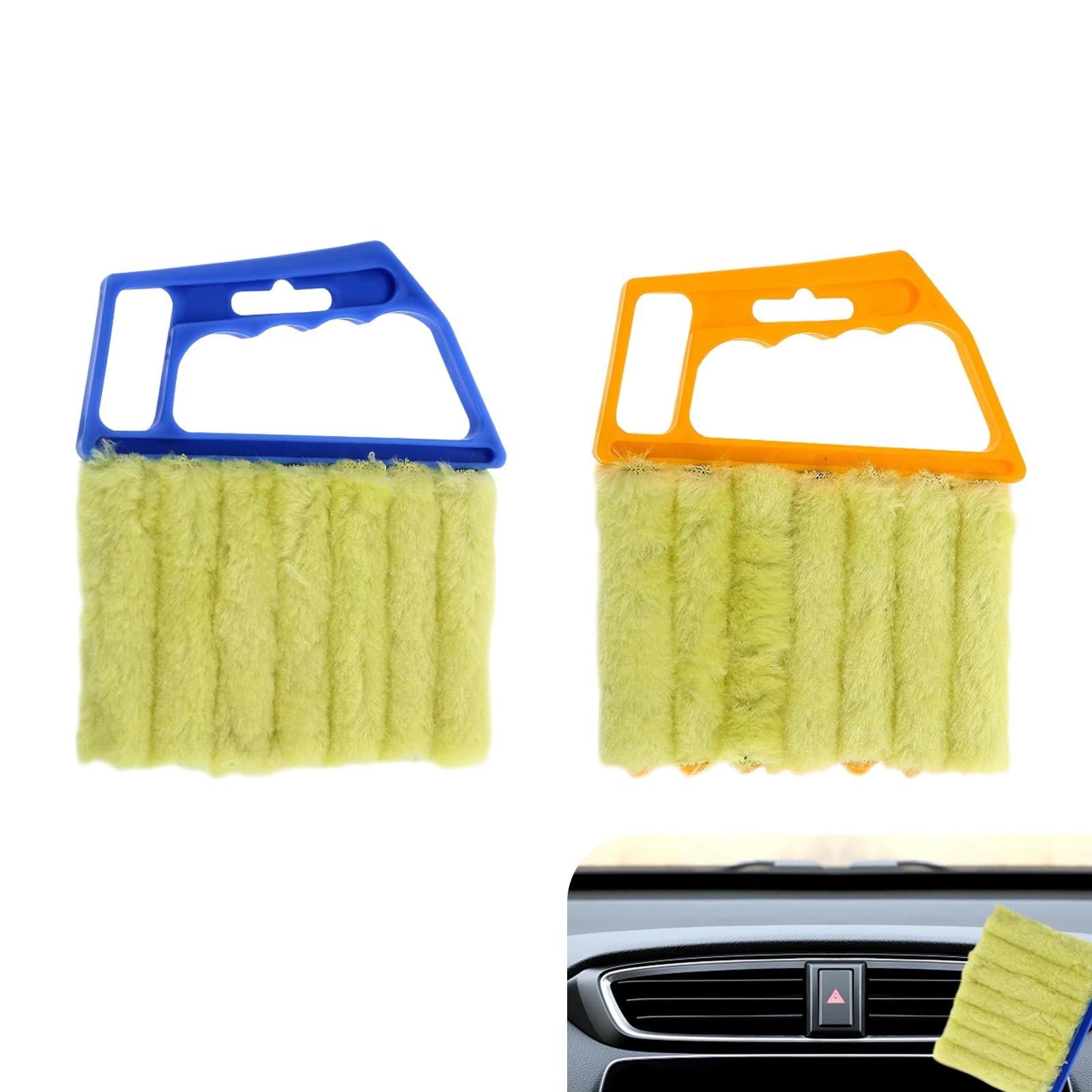 2PCS Blind Cleaner Duster Tool, Microfiber Washable Handheld Mini Duster Brush,