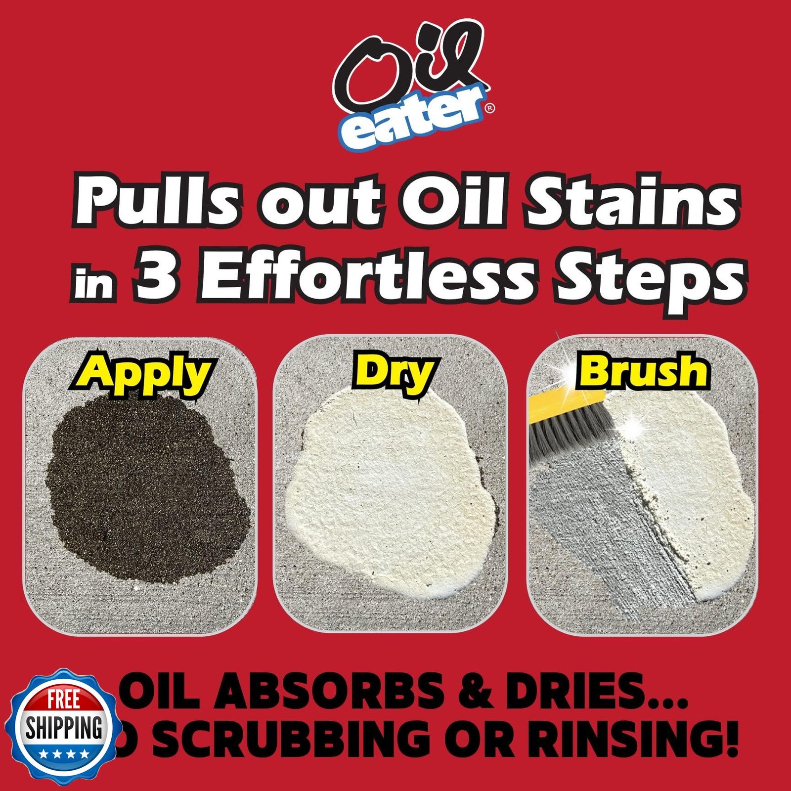 Overnight Stain Remover for Cleaning Oil Stains on Concrete, Driveway, Pavers