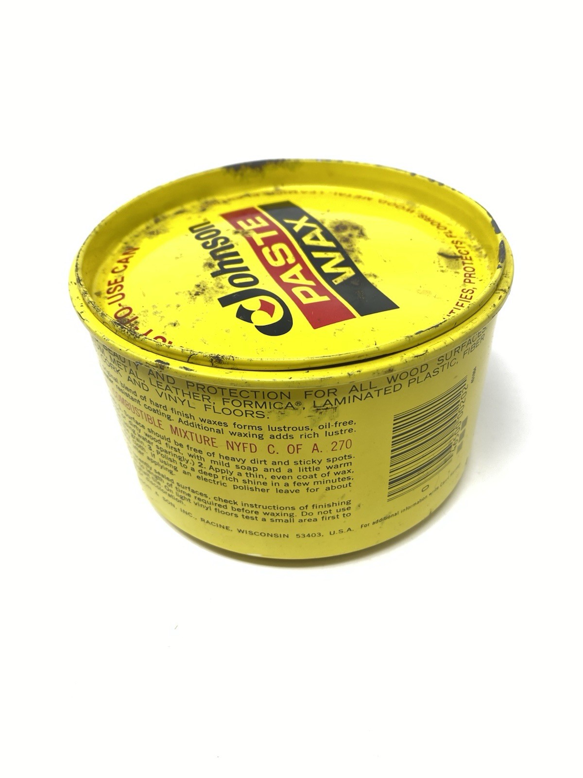 SC Johnson Discontinued Wood Paste Wax Original Formula 70% Full 13.5 Oz Weight
