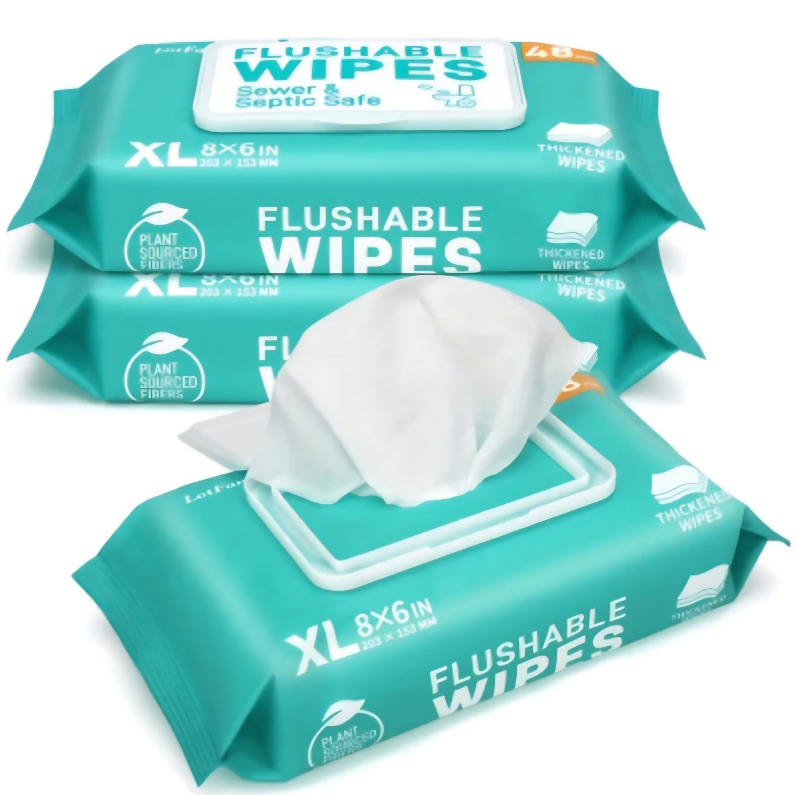 Flushable Wet Wipes For Adults Pack Of 10 480 – Septic & Sewer Safe,Quick Dispen