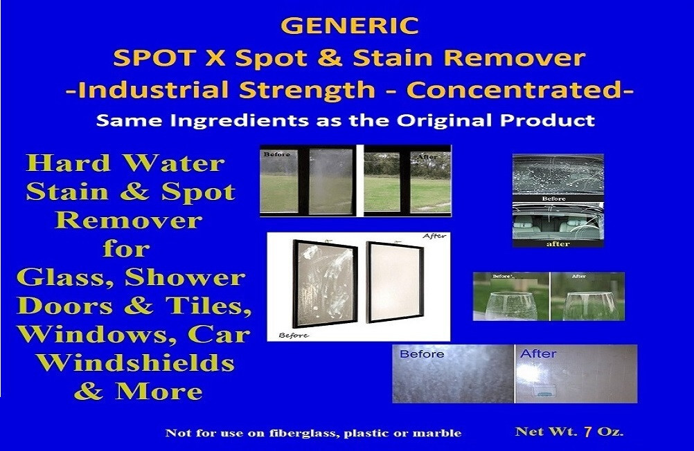 SPOT X GENERIC – Hard Water Spot & Stain Remover – Headlights Shower Windshields
