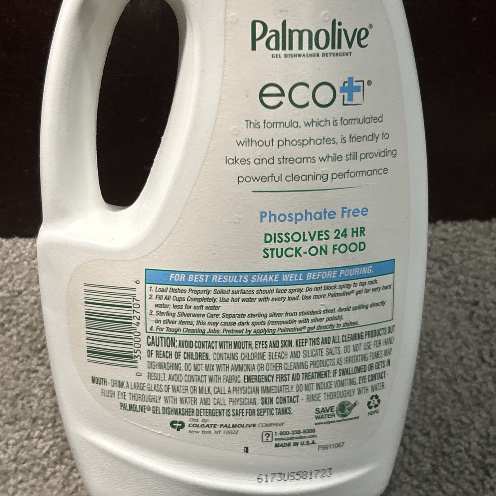 Palmolive ECO+ Gel Dishwasher Detergent Green Apple Scent, 75oz JUMBO