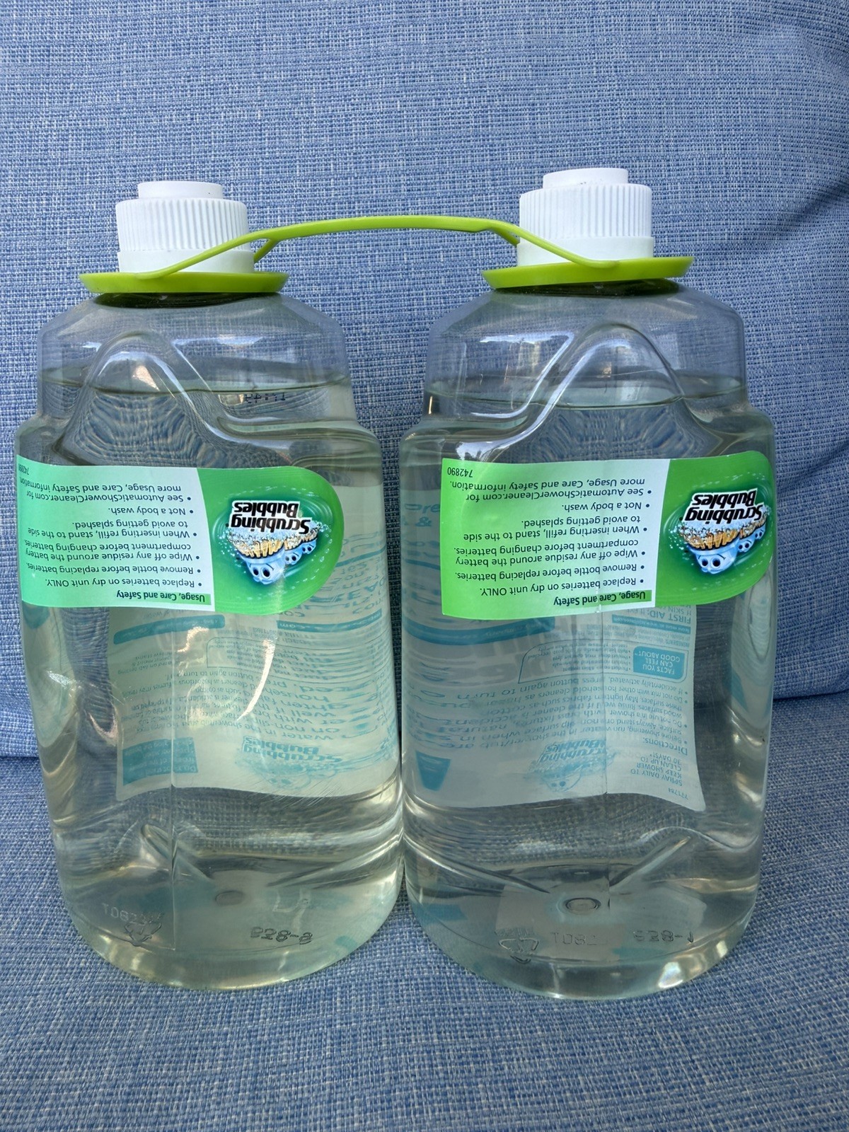 2 NOS Scrubbing Bubbles Shower Cleaner Automatic Refill Glade Refreshing Spa