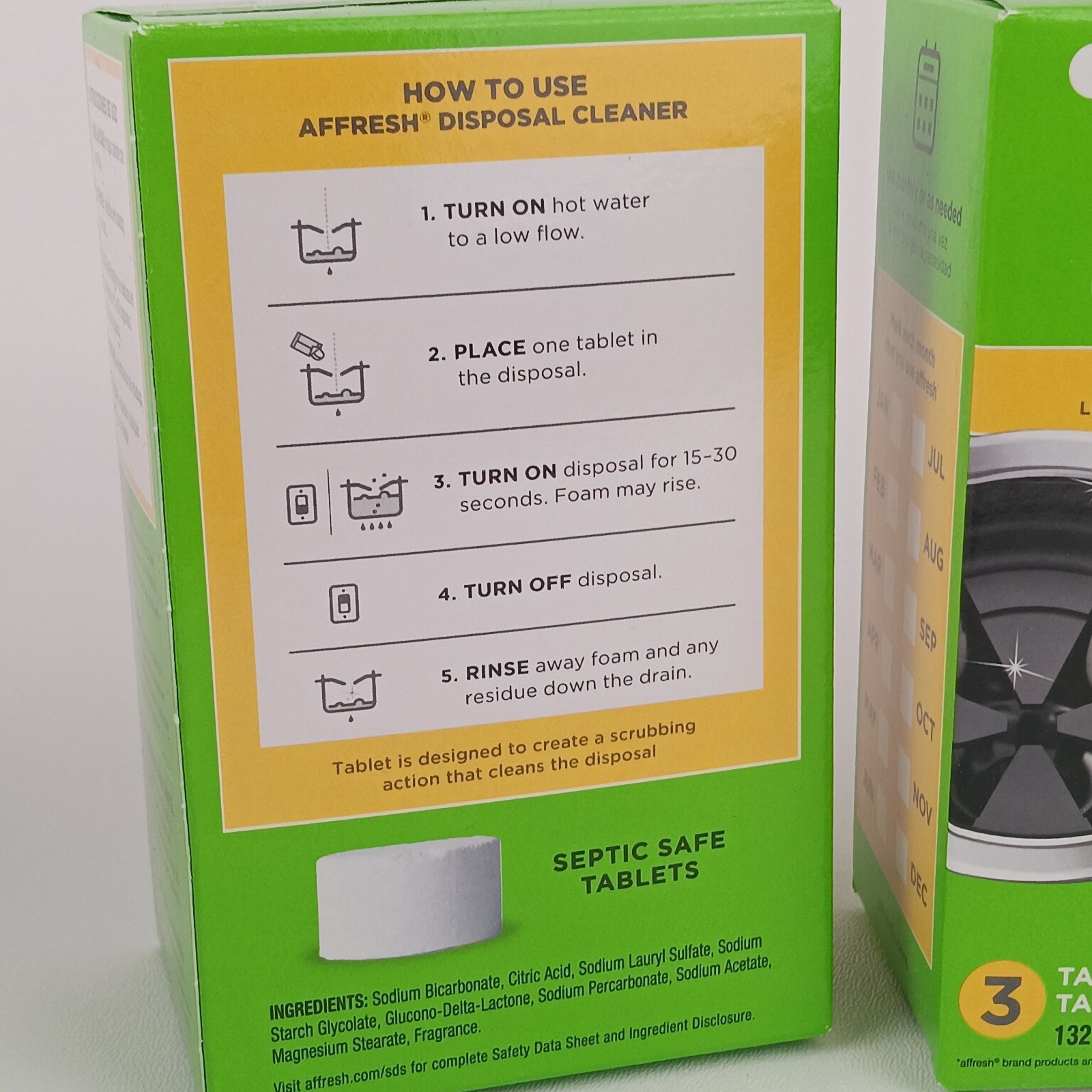 Affresh Garbage Disposal Cleaner, Removes Odor-Causing Residues LOT OF 3