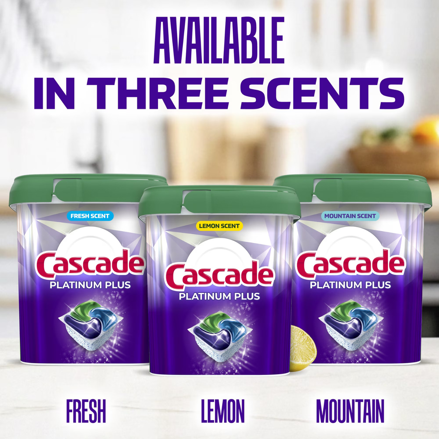 (2 Pack) Cascade Platinum Plus Dishwasher Pods Fresh Scent 47 Count Detergent