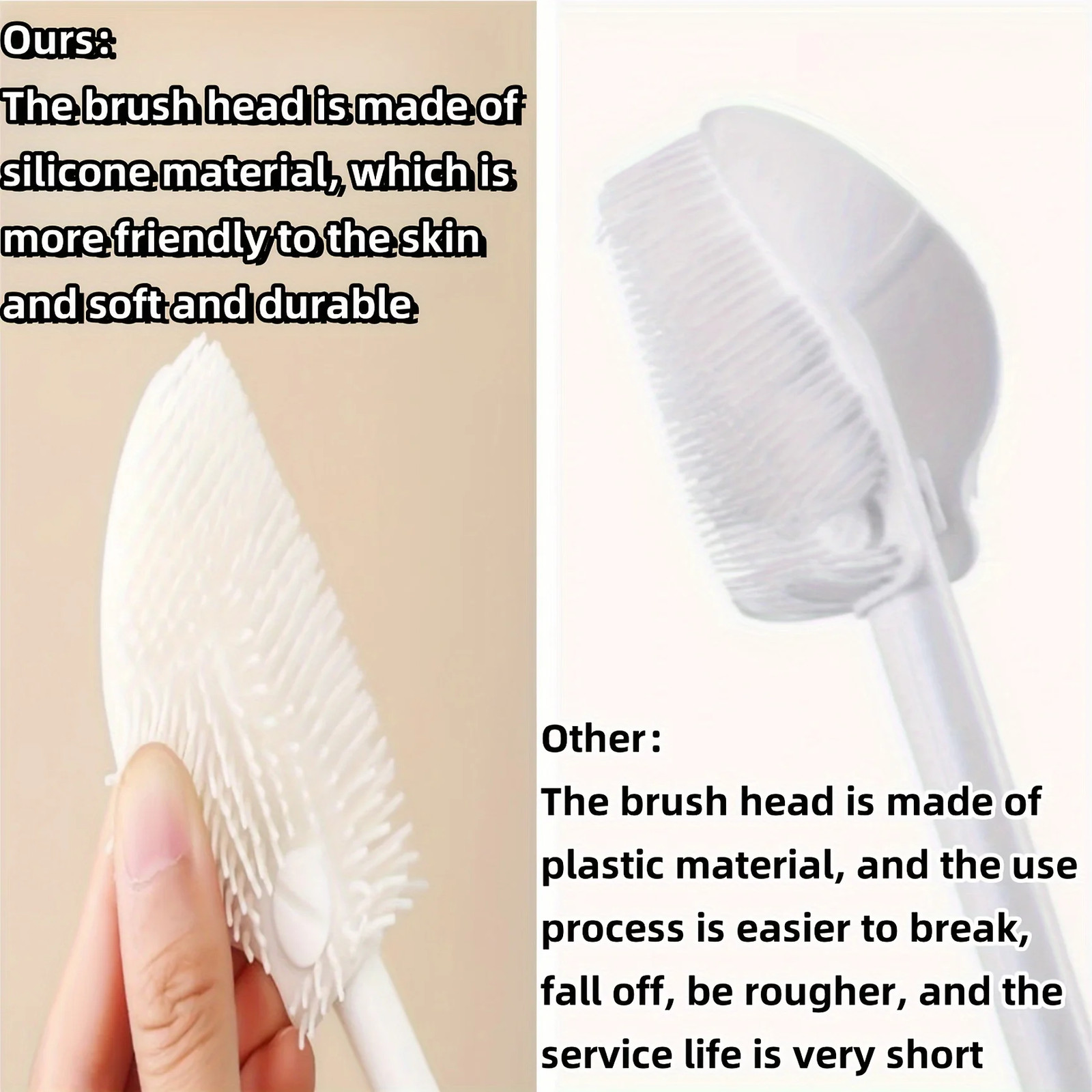 Foldable 360 degree silicone brush long handle reusable for bottles cups