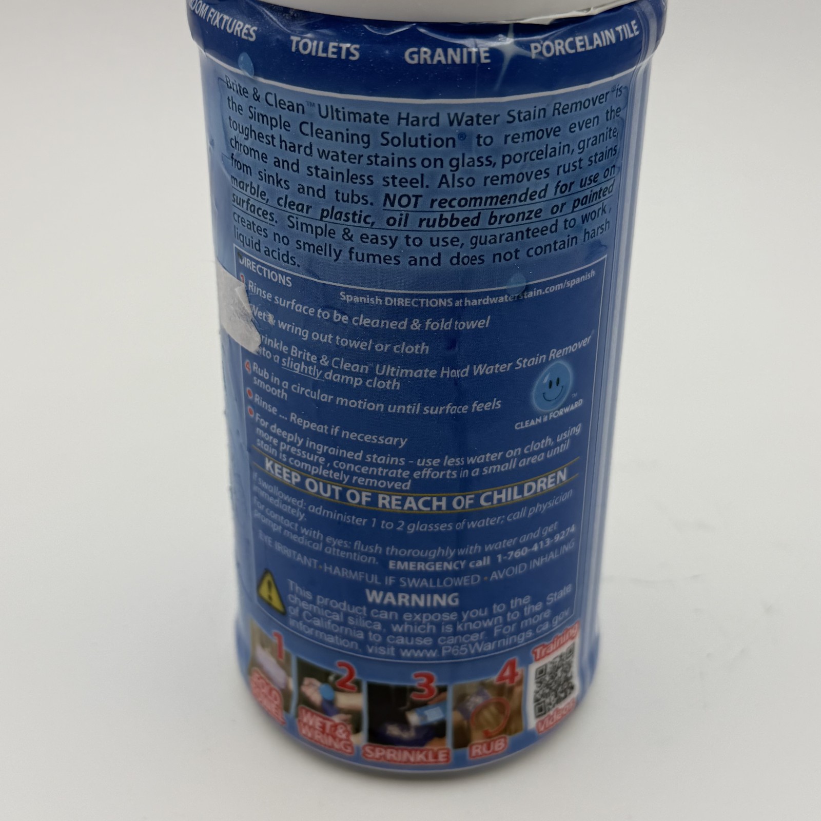 Brite & Clean Ultimate Hard Water Stain Remover Powder 6 oz / 170g Made in USA