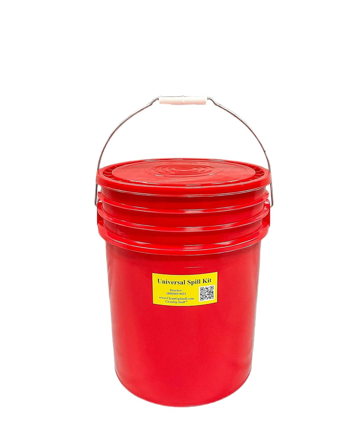 Original Bucket Spill Kit – Universal Absorbents & 5-Gallon Red Bucket – Spill P