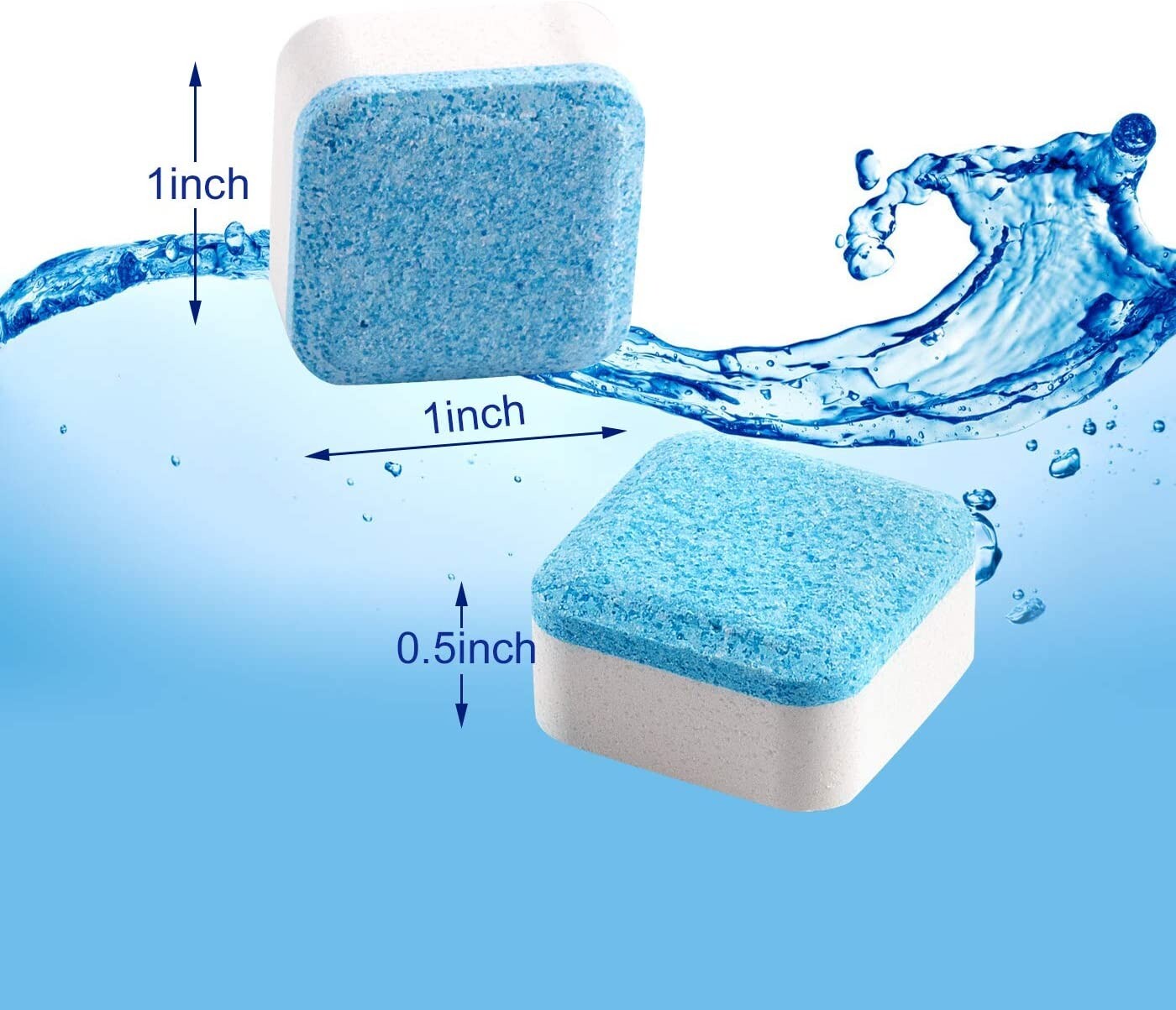 30 Pcs Solid Washing Machine Cleaner, Triple Decontamination Effervescent Clean