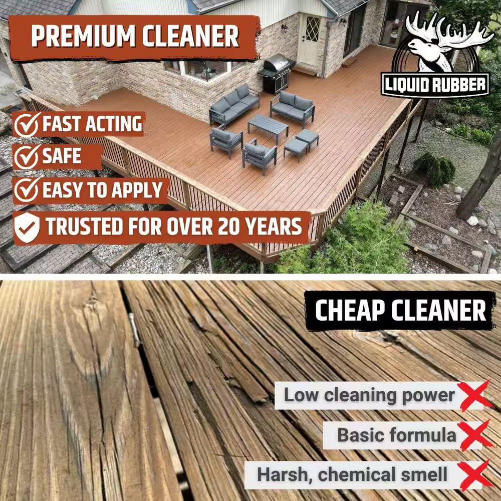 Liquid Rubber 1 Gal. Multipurpose Outdoor Cleaner for Wood, Concrete, Asphalt, B