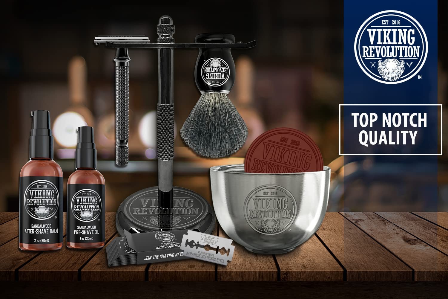 Viking Revolution Luxury Safety Razor Shaving Kit – Includes Double Edge Safet