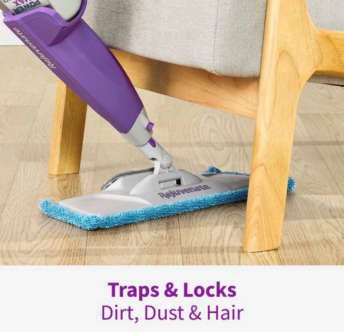 Rejuvenate Click N Clean Microfiber Washable & Reusable Mop Cleaning Pad Refill