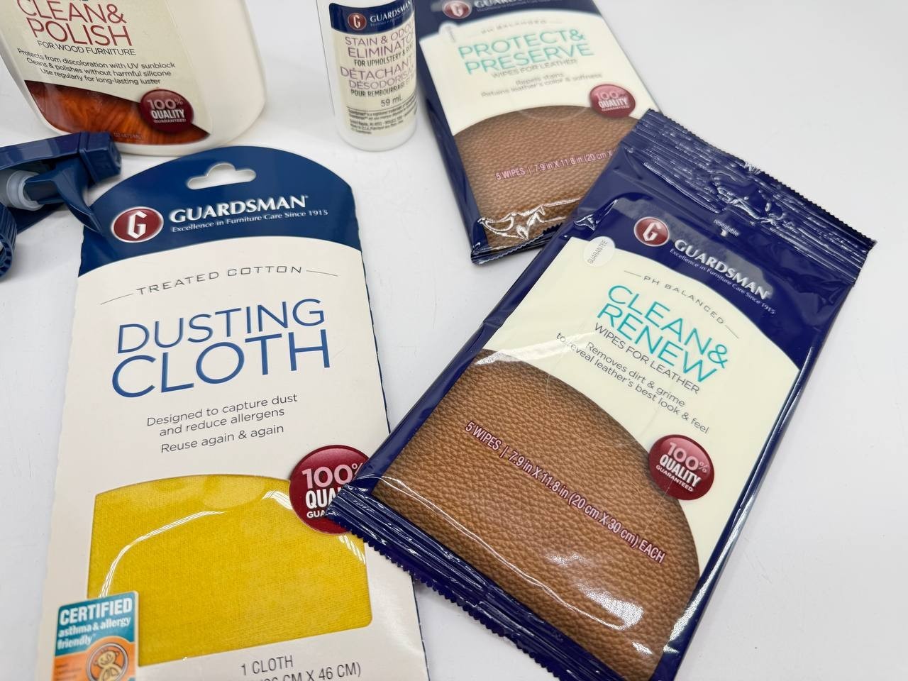Guardsman Furniture Care Starter Kit Wood Leather Fabric Cleaning Set