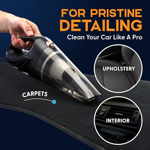 THISWORX Car Vacuum Cleaner – Portable 12V Handheld Auto Interior Detailing Kit