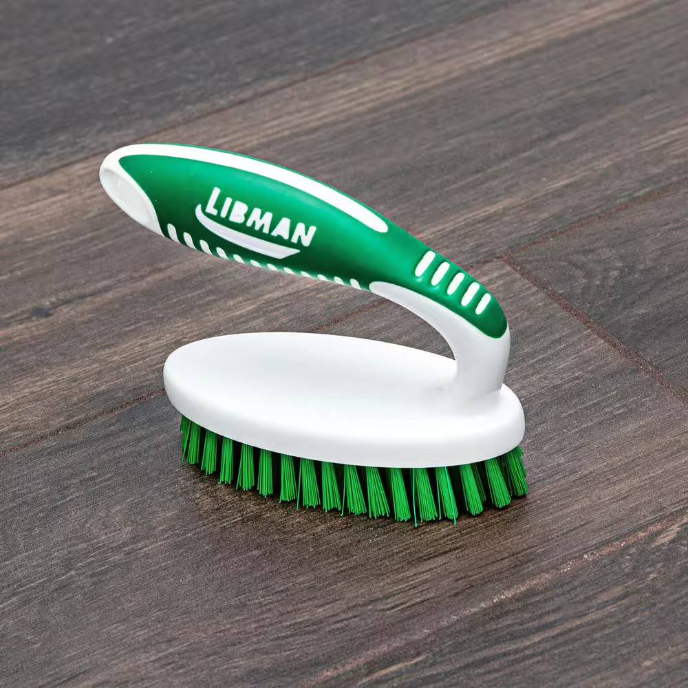 Small Space Scrub Brush with 32 oz Spray Bottle Heavy Duty Grout Corner Cleaner