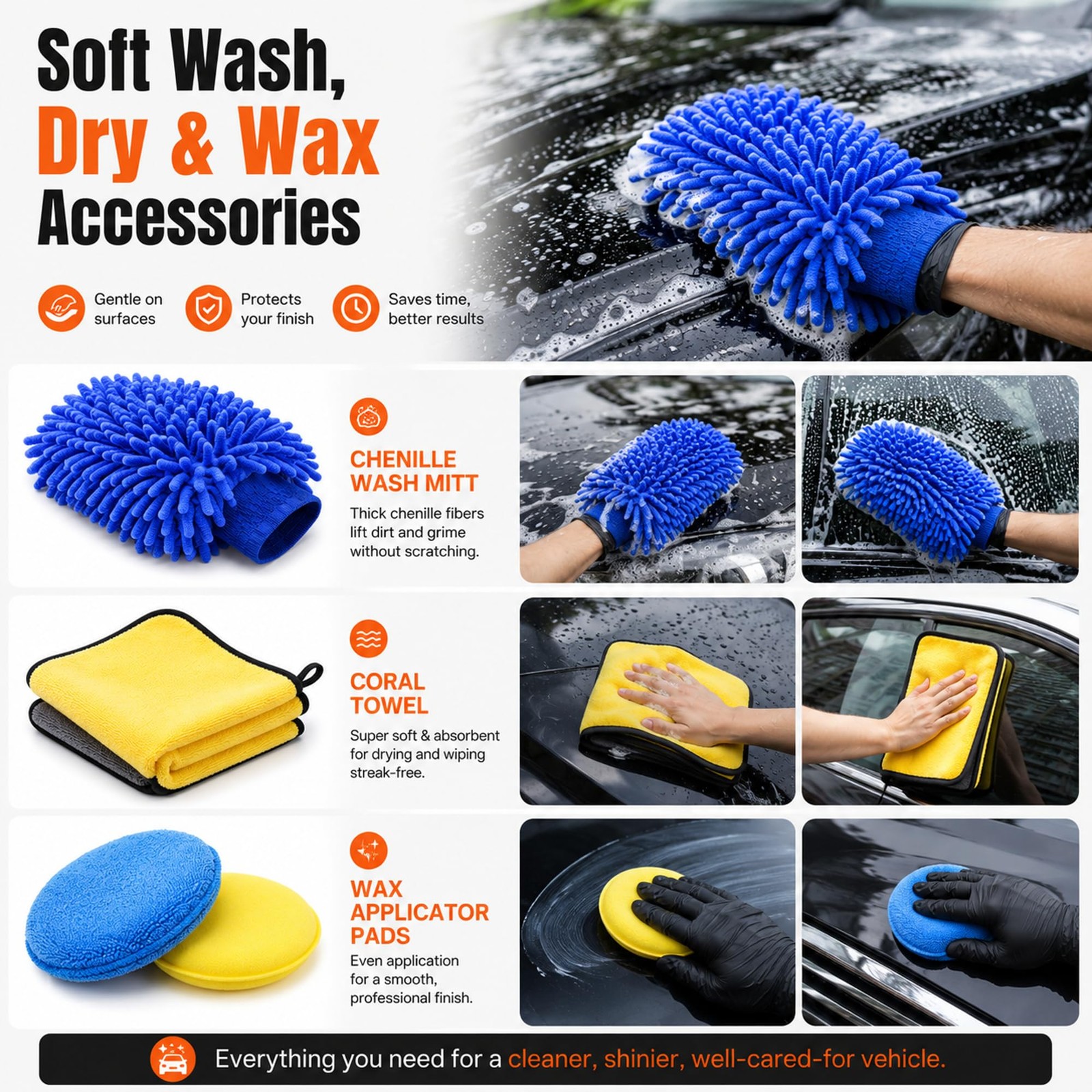 18-Piece Car Detailing Kit – Complete Car Interior Detailing Kit and Exterior…