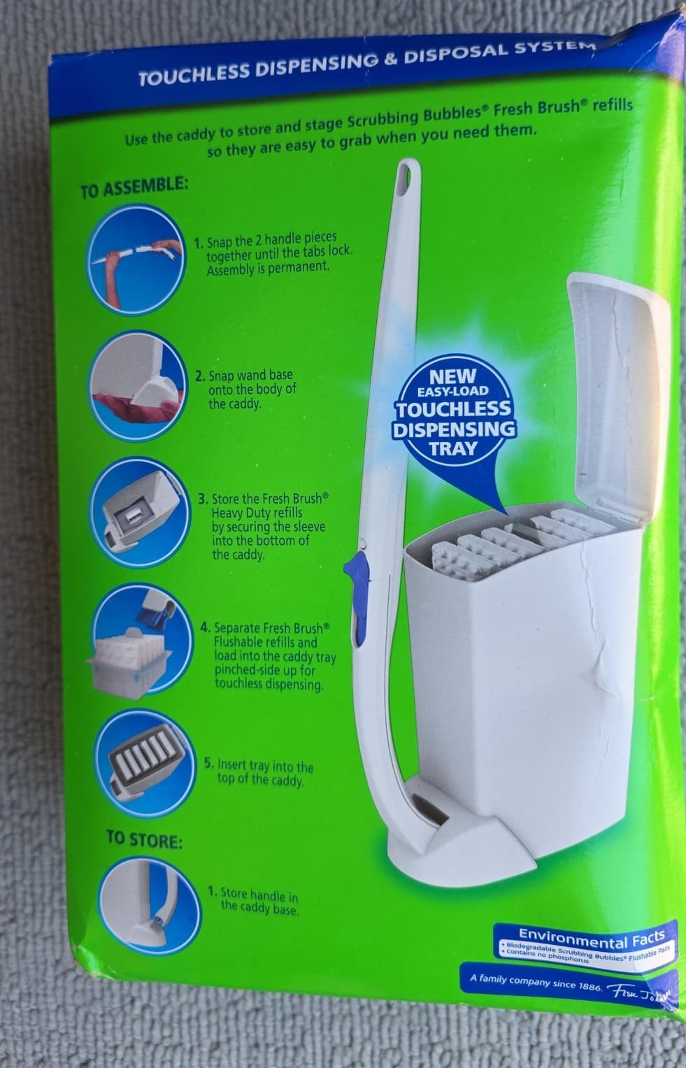 Scrubbing Bubbles Fresh Brush Starter Kit Caddy 2 Types Cleaning Pad New