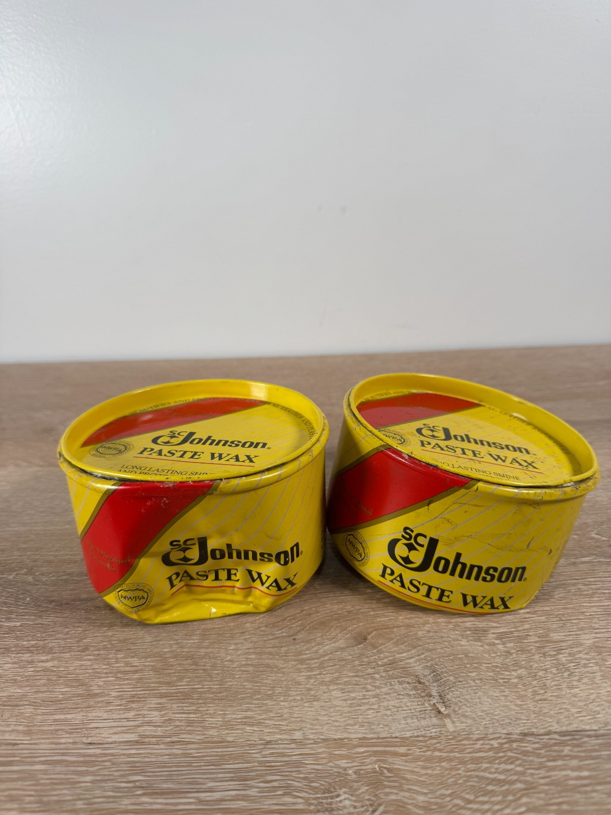 2 Partial Cans SC Johnson Paste Wax the Original Formula 1lb 3oz