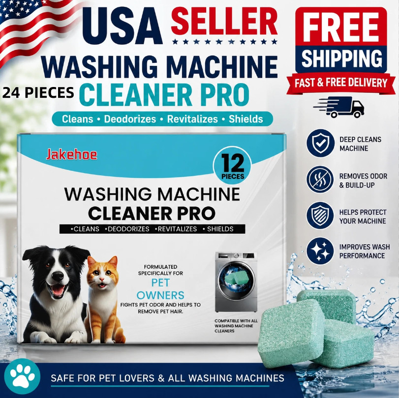New Portable Clean Washing Machine Cleaner Tablets For a 12 Month Supply 24 Pack