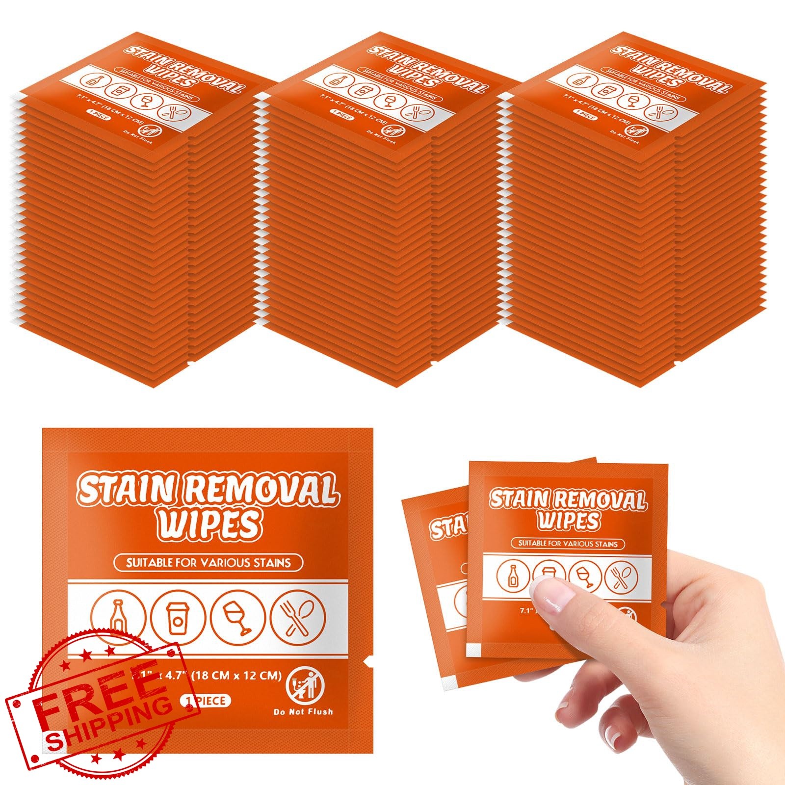 RSQAZQ Orange Stain Remover Wipes (100)
