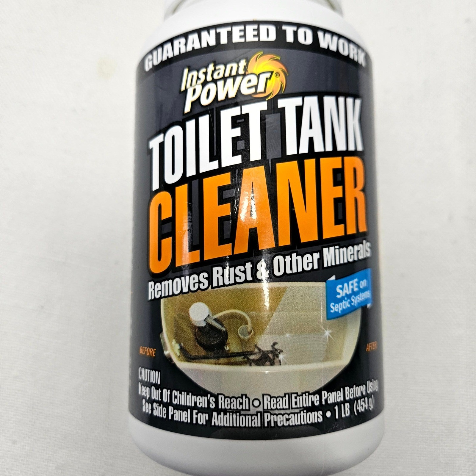 Instant Power Toilet Tank Cleaner 1lb White 2 Pack Rust Mineral Remover