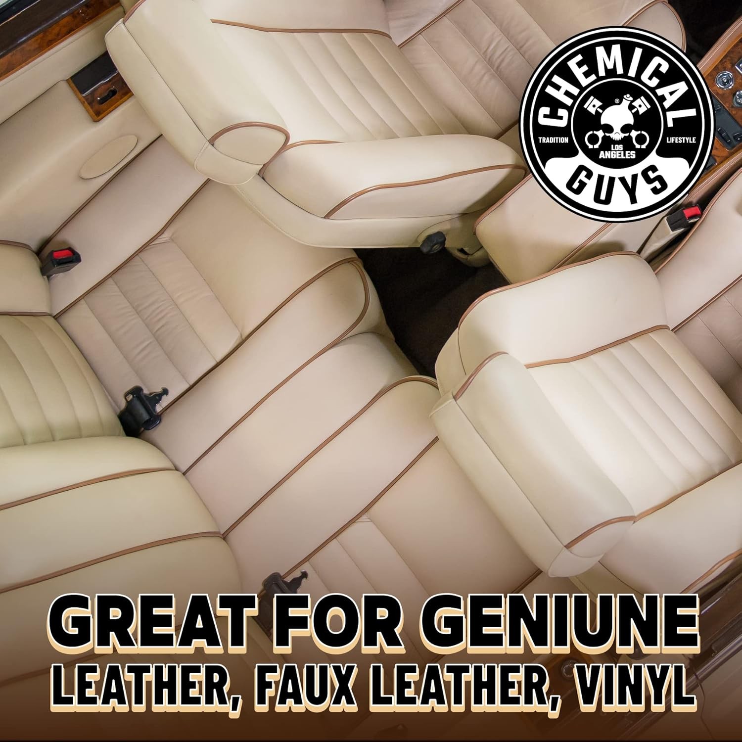 Chemical Guys Leather Cleaner, Colorless and Odorless for Car Interiors, Furnitu