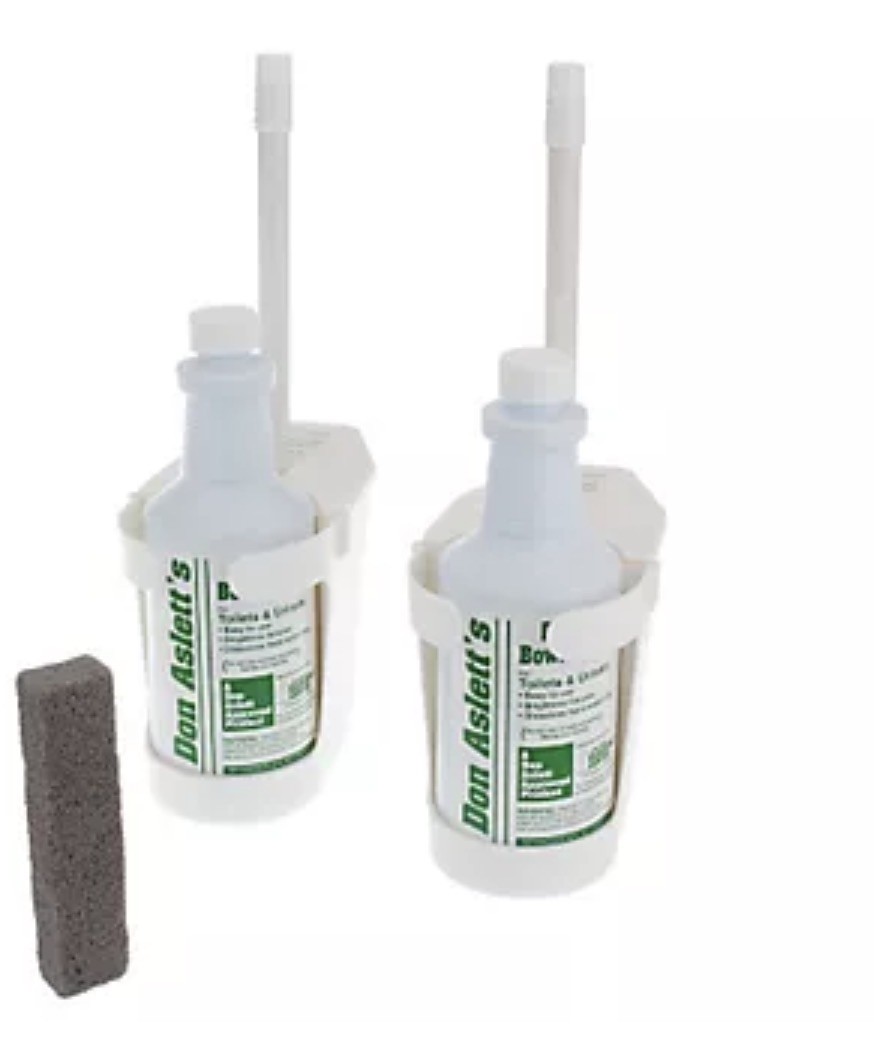2 Bottles Don Asletts Foaming Toilet & Urinals Bowl Cleaner 32 fl oz Each ~ NEW