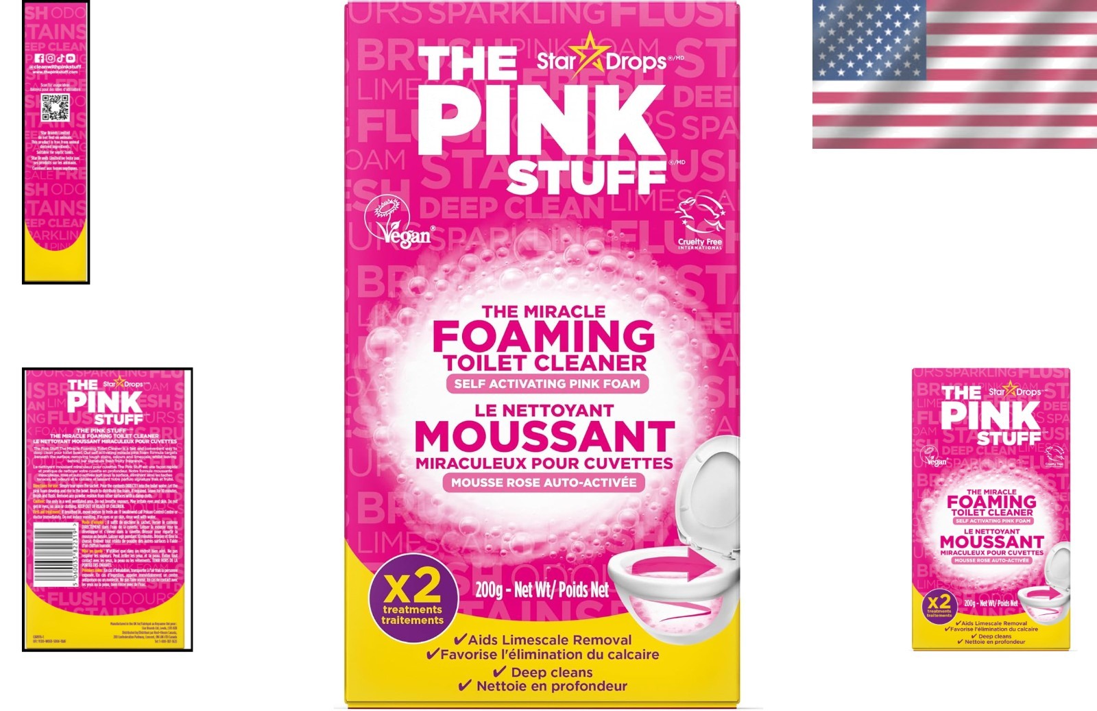 The Pink Stuff Miracle Foaming Toilet Cleaner – Deep Clean with Fresh Fragrance
