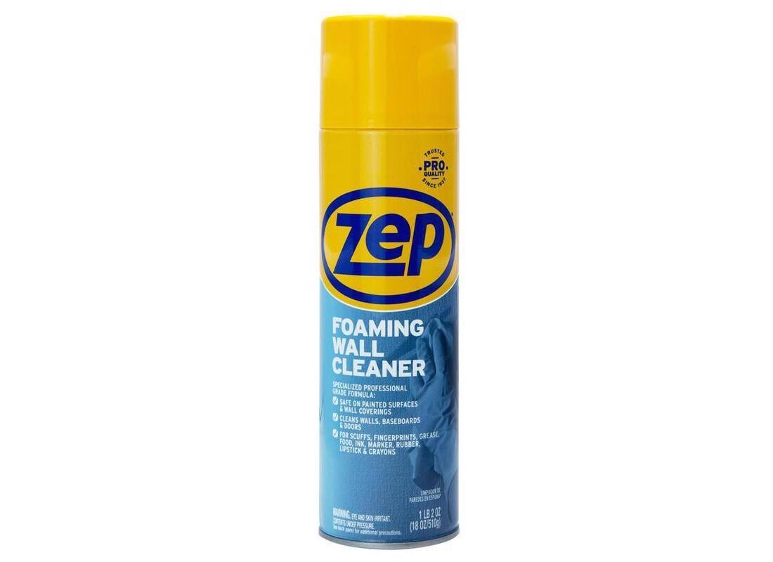 Zep, Inc. ZUFWC18 Foaming Wall Cleaner, 18 oz Can, Ammonia, Opaque Off-White