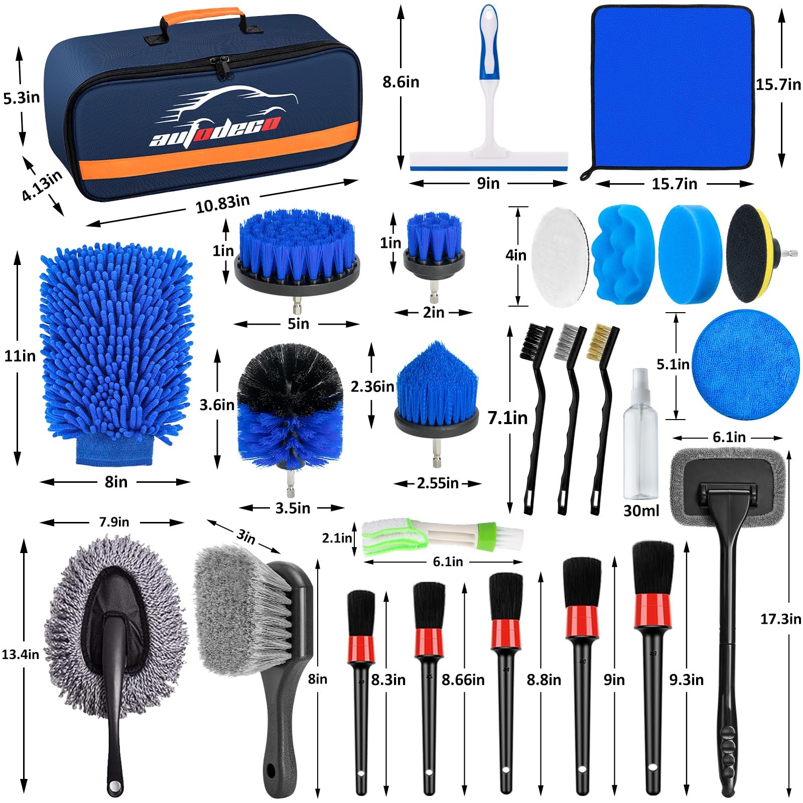 27pcs Car Detailing Brush Set Car Detailing Kit Auto Detailing Drill Brush Set C