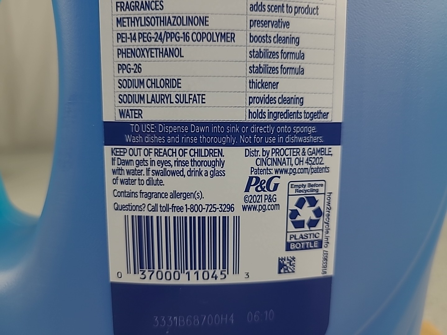 1x Dawn OLD SCENT Original Scent Ultra Dishwashing Liquid Dish Soap 56oz