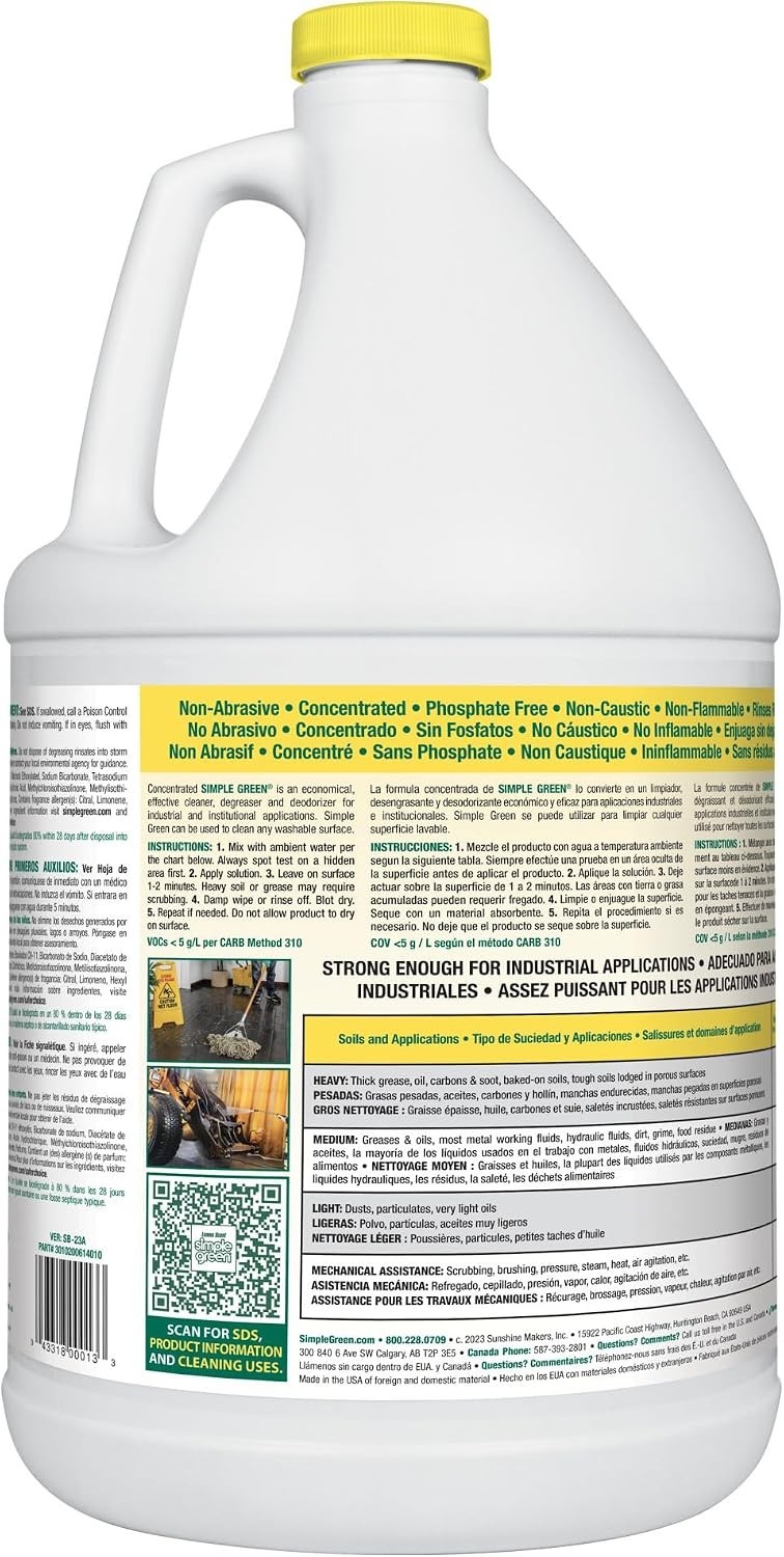 Professional Biodegradable Cleaner & Degreaser – 1 Gallon, Safe for All Surfaces