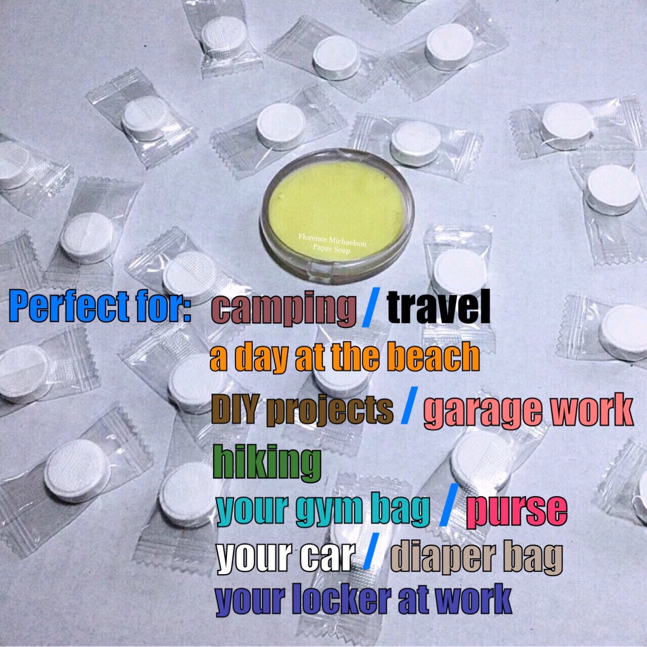 25Pc Compressed Towel | 50Pc Lemon Paper Soap | FAST Shipping | 75Pc Total