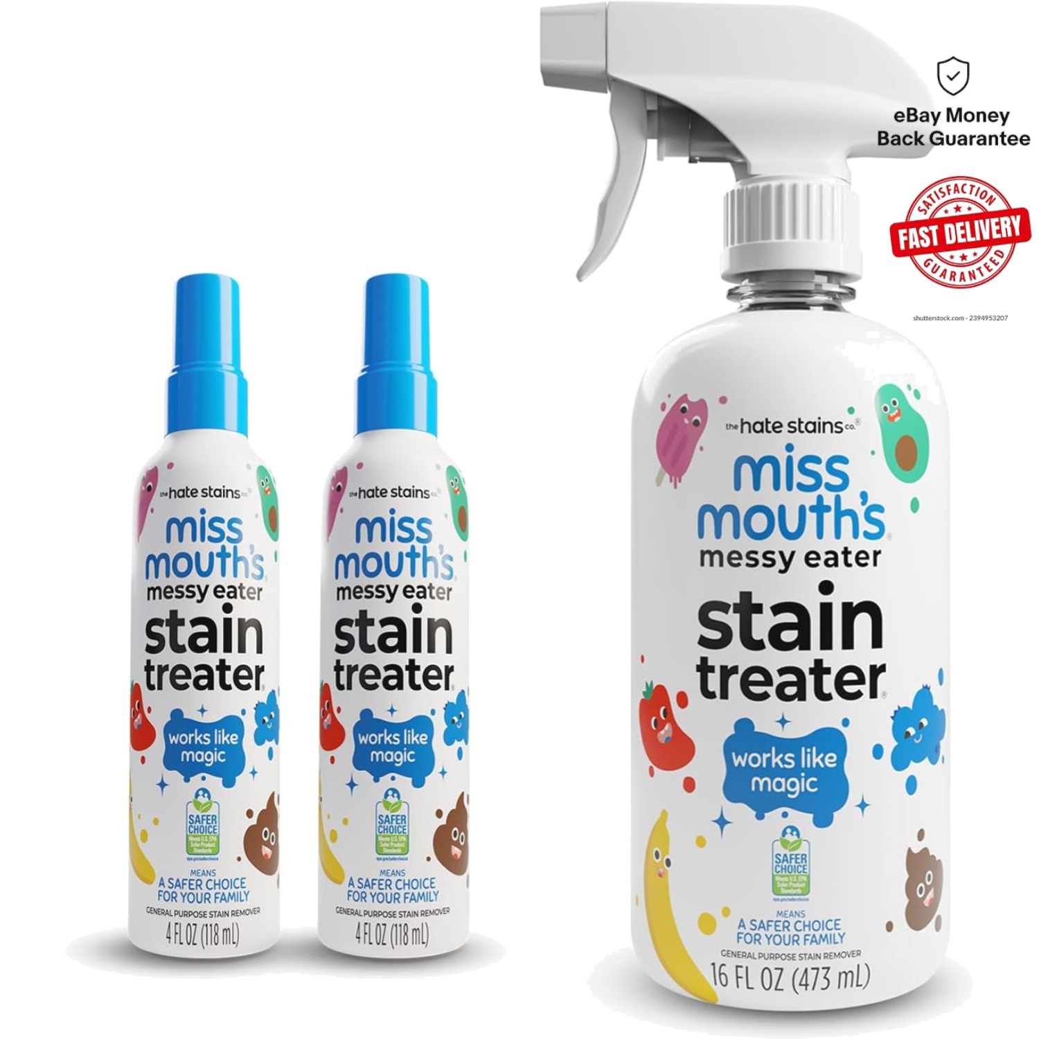 All-Natural 4oz & 16oz Stain Remover Bundle – Powerful, Family-Safe Cleaning
