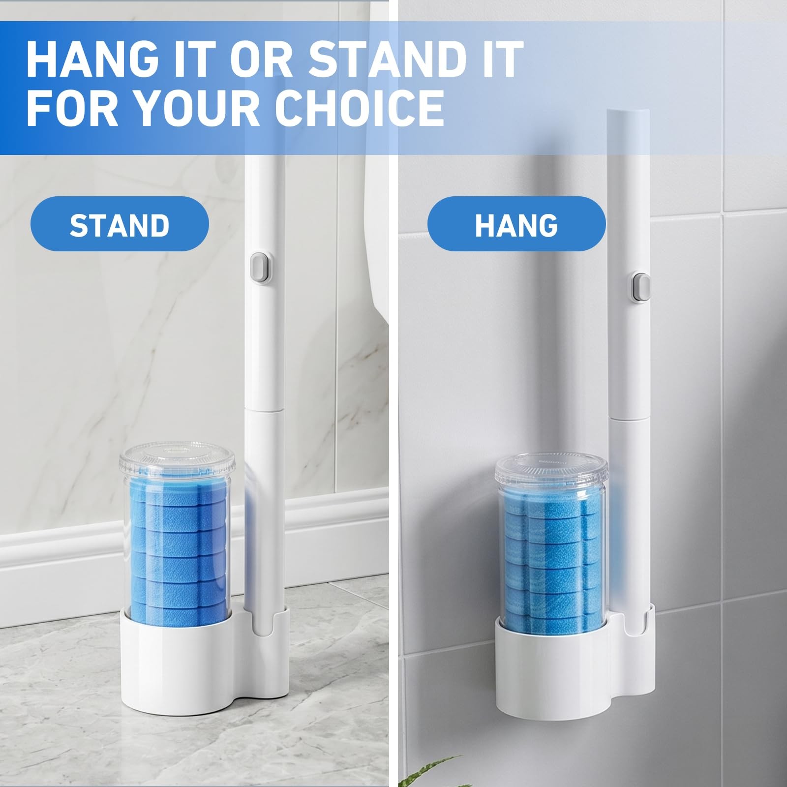 Disposable Toilet Brush 2 Pack- Toilet Bowl Cleaner, Toilet Bowl Brush, Each …