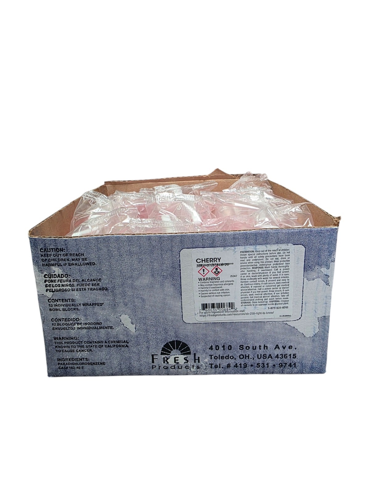 Fresh Products 12 Pack Toilet Bowl Deodorizer Block Cherry Scent Sealed NIB