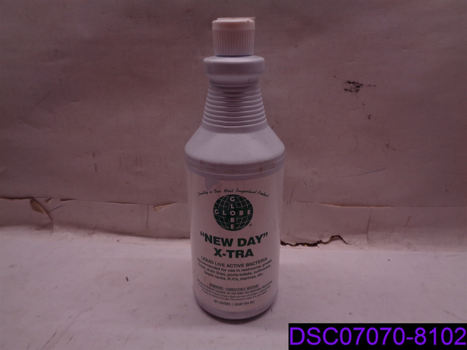 Qty=2 quarts (2 Bottles x 1 qt) Globe New Day X-Tra Liquid Live Active Bacteria