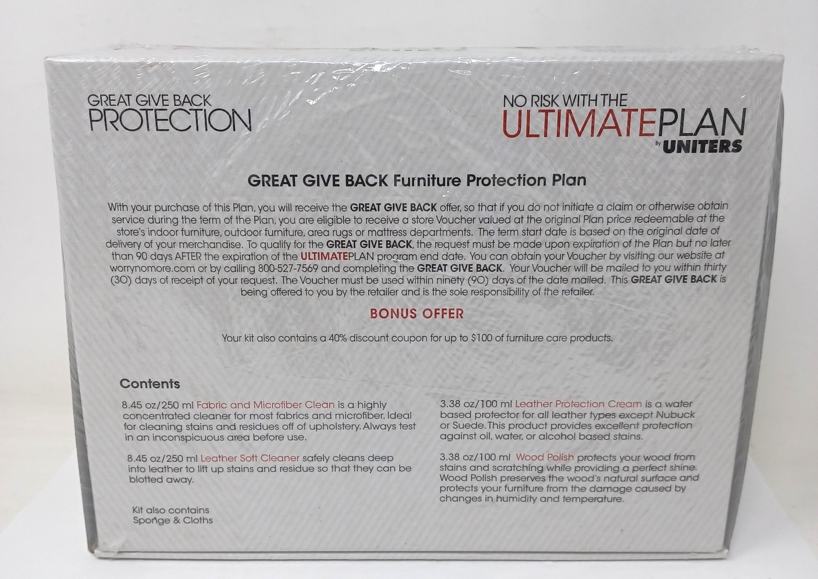 WORRYNOMORE: Factory Sealed Furniture Care Cleaning & Protection Kit NEW
