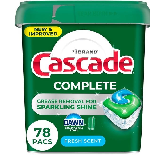 Cascade Complete Dishwasher Pods – Fresh Scent ActionPacs, Dishwasher Detergent,