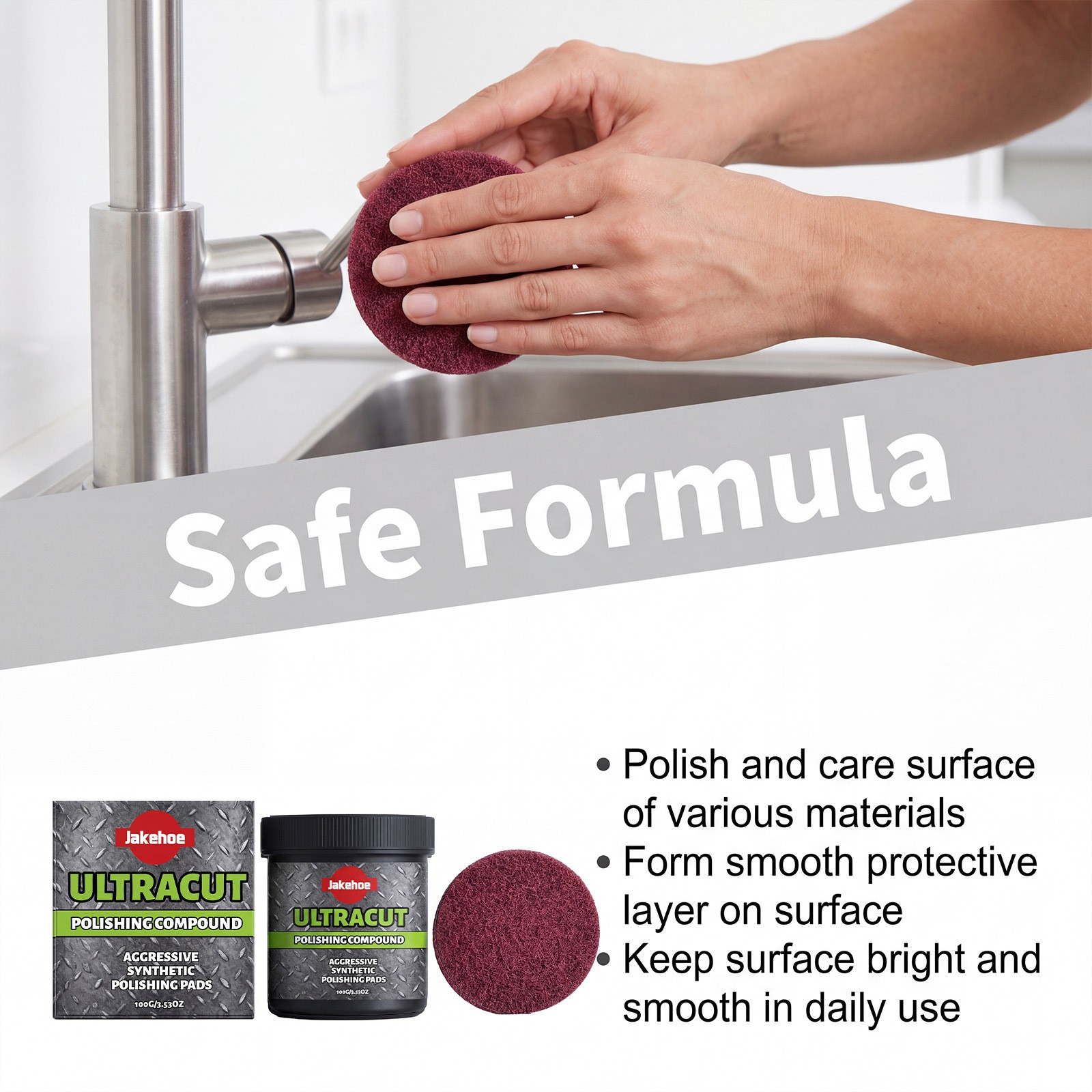 Surface Restoration Polish With Pad, Ultracut Polishing Compound 150g New