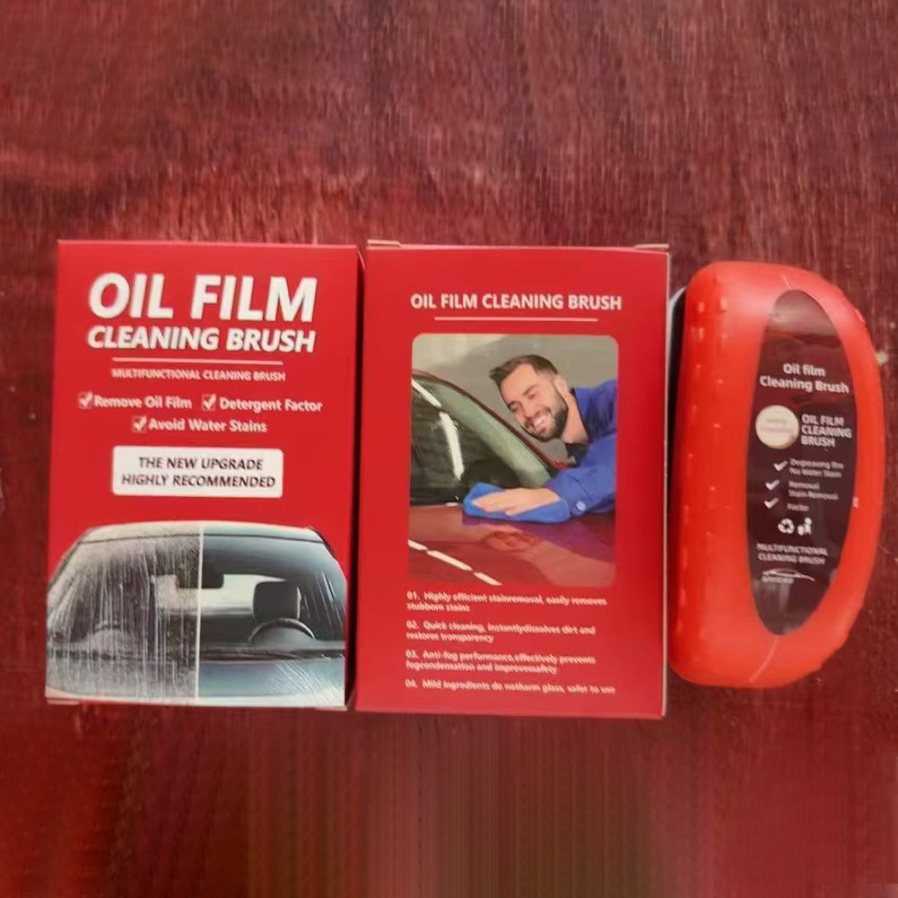 2x 120ML Automotive Oil Film Cleaning Brush Clear Vision Glass Cleaner for Car