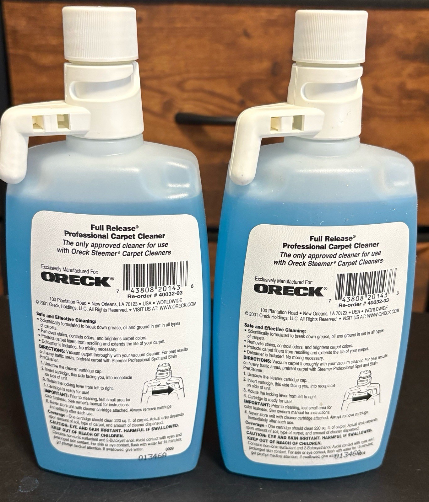 (2) Oreck Steemer Professional Full Release Carpet & Hard Floor Cleaner 15 fl oz